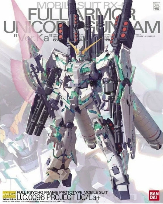 Bandai Gundam 1/100 MG RX-0 Full Armor Unicorn Gundam Ver.Ka Model Kit 2 Bandai Gundam 1/100 MG RX-0 Full Armor Unicorn Gundam Ver.Ka Model Kit - Image 2