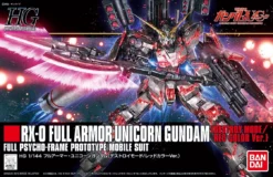 Bandai Gundam 1/144 HGUC #199 RX-0 Full Armor Unicorn Gundam (Destroy Mode/ Red Color Ver.) Model Kit -Bandai Sales 4549660075813