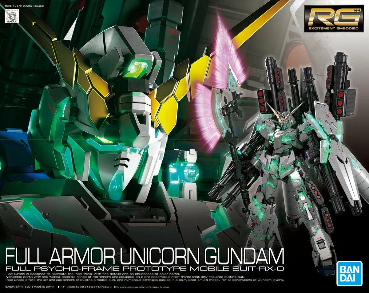Bandai Gundam 1/144 RG #30 Unicorn RX-0 Full Armor Unicorn Gundam Model Kit 12 Bandai Gundam 1/144 RG #30 Unicorn RX-0 Full Armor Unicorn Gundam Model Kit - Image 12