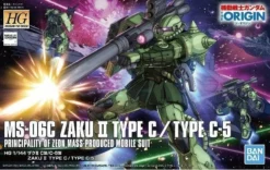 Bandai Gundam 1/144 HG The Origin #016 MS-06C Zaku II Type C/ Type C-5 Model Kit -Bandai Sales 4573102577382 b