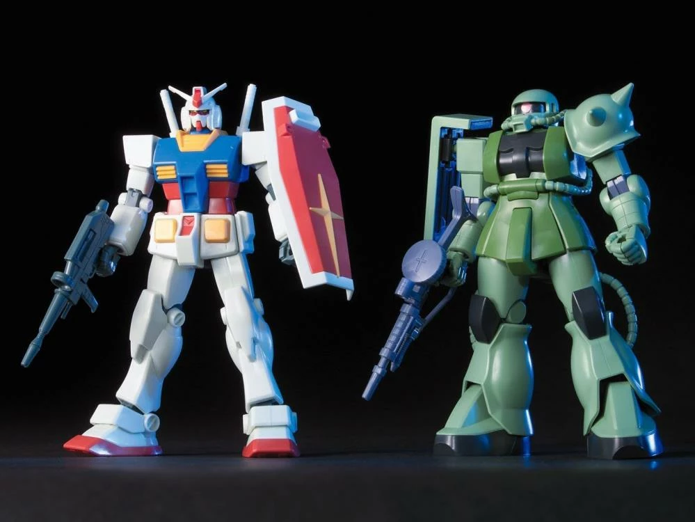 Bandai Gundam 1/144 HGUC RX-78-2 Gundam Vs. Zaku II Gunpla Starter Set Model Kit 3 Bandai Gundam 1/144 HGUC RX-78-2 Gundam Vs. Zaku II Gunpla Starter Set Model Kit - Image 3
