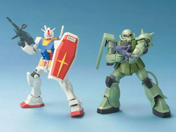 Bandai Gundam 1/144 HGUC RX-78-2 Gundam Vs. Zaku II Gunpla Starter Set Model Kit 2 Bandai Gundam 1/144 HGUC RX-78-2 Gundam Vs. Zaku II Gunpla Starter Set Model Kit - Image 2