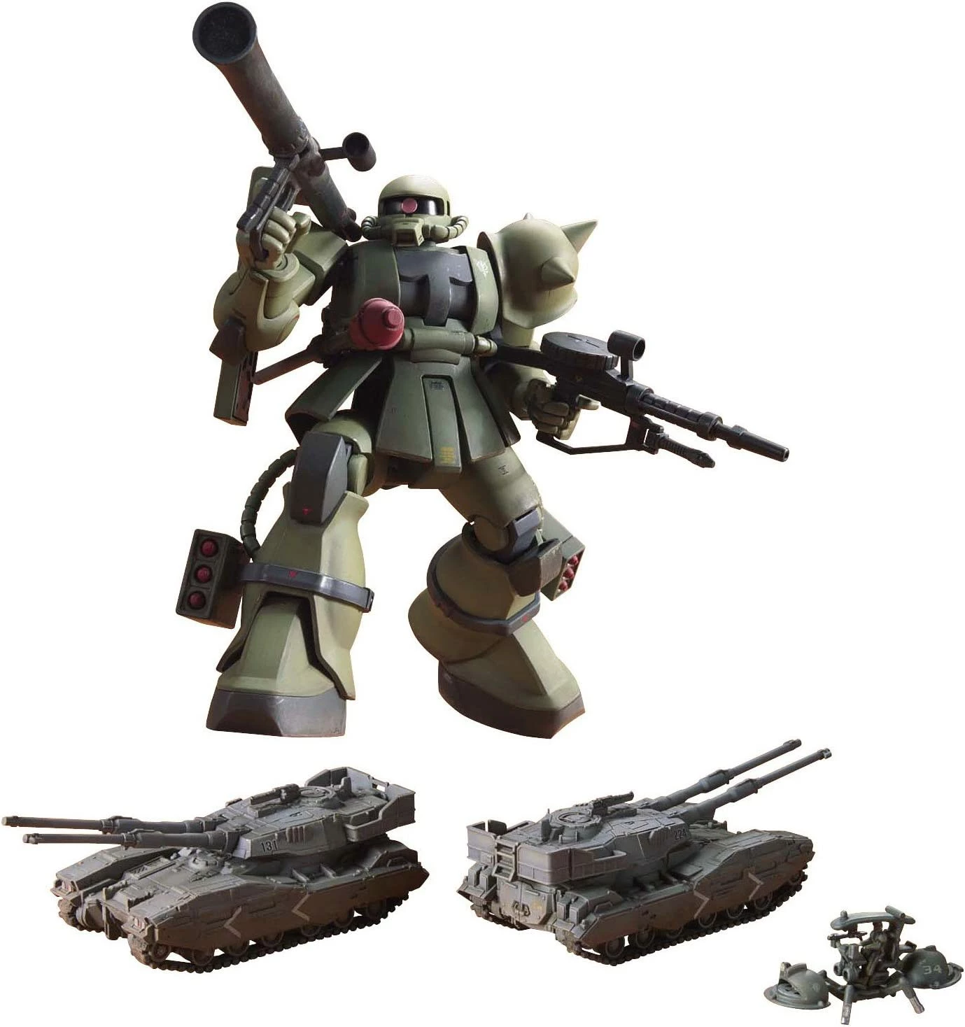 Bandai Gundam 1/144 HG UC Hard Graph MS-06 Zaku The Ground War Set Model Kit 1 Bandai Gundam 1/144 HG UC Hard Graph MS-06 Zaku The Ground War Set Model Kit