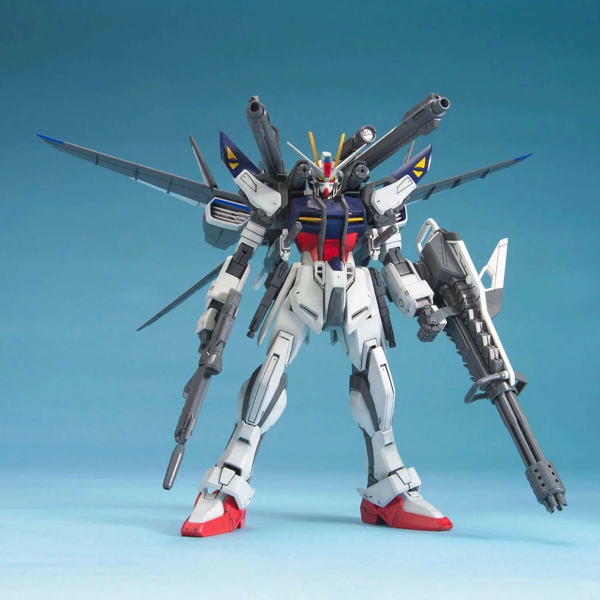 Bandai Gundam 1/100 MG Seed Frame Astrays GAT-X105E+AQM/E-M1 Lukas's Strike + IWSP Model Kit 1 Bandai Gundam 1/100 MG Seed Frame Astrays GAT-X105E+AQM/E-M1 Lukas's Strike + IWSP Model Kit