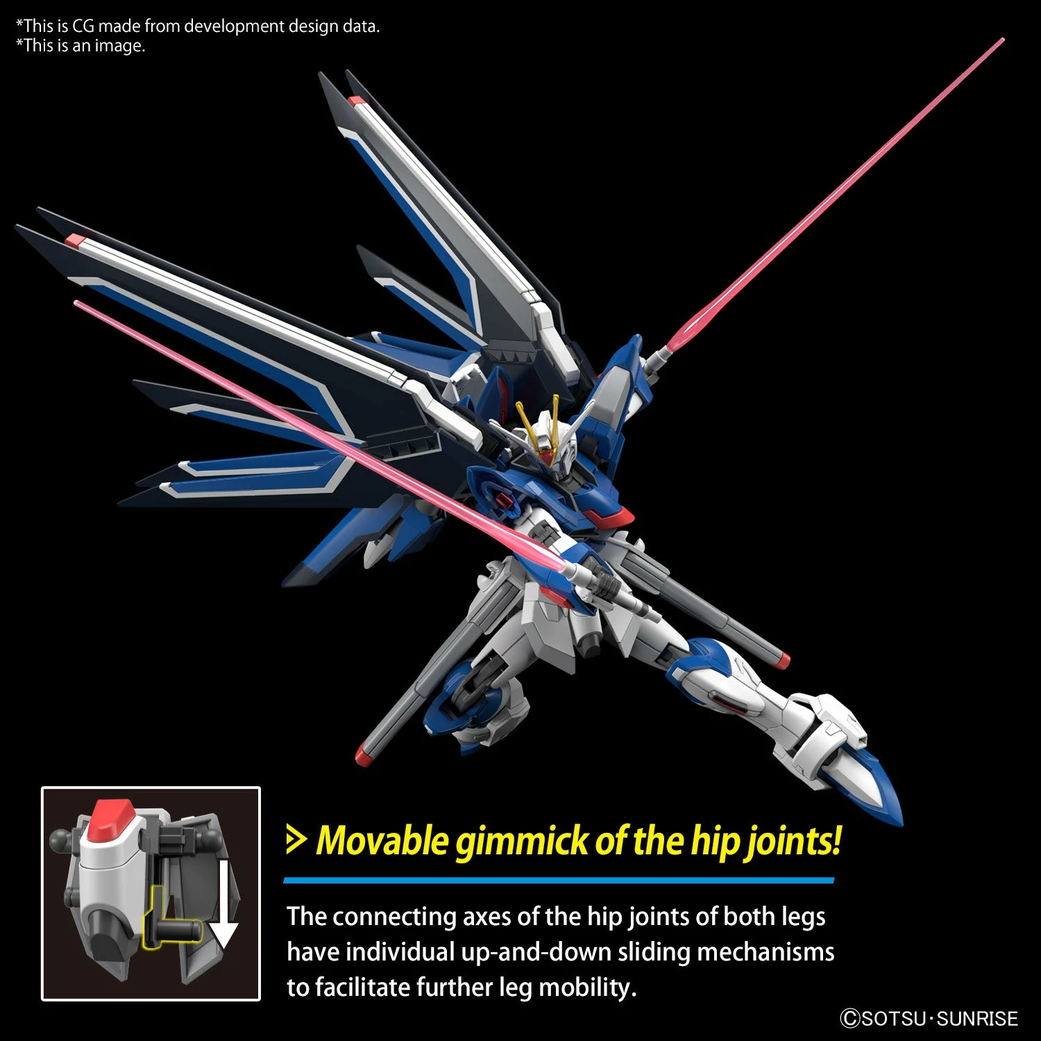 Bandai Gundam 1/144 Seed Freedom #XX STTS-909 Rising Freedom Gundam Model Kit 8 Bandai Gundam 1/144 Seed Freedom #XX STTS-909 Rising Freedom Gundam Model Kit - Image 8