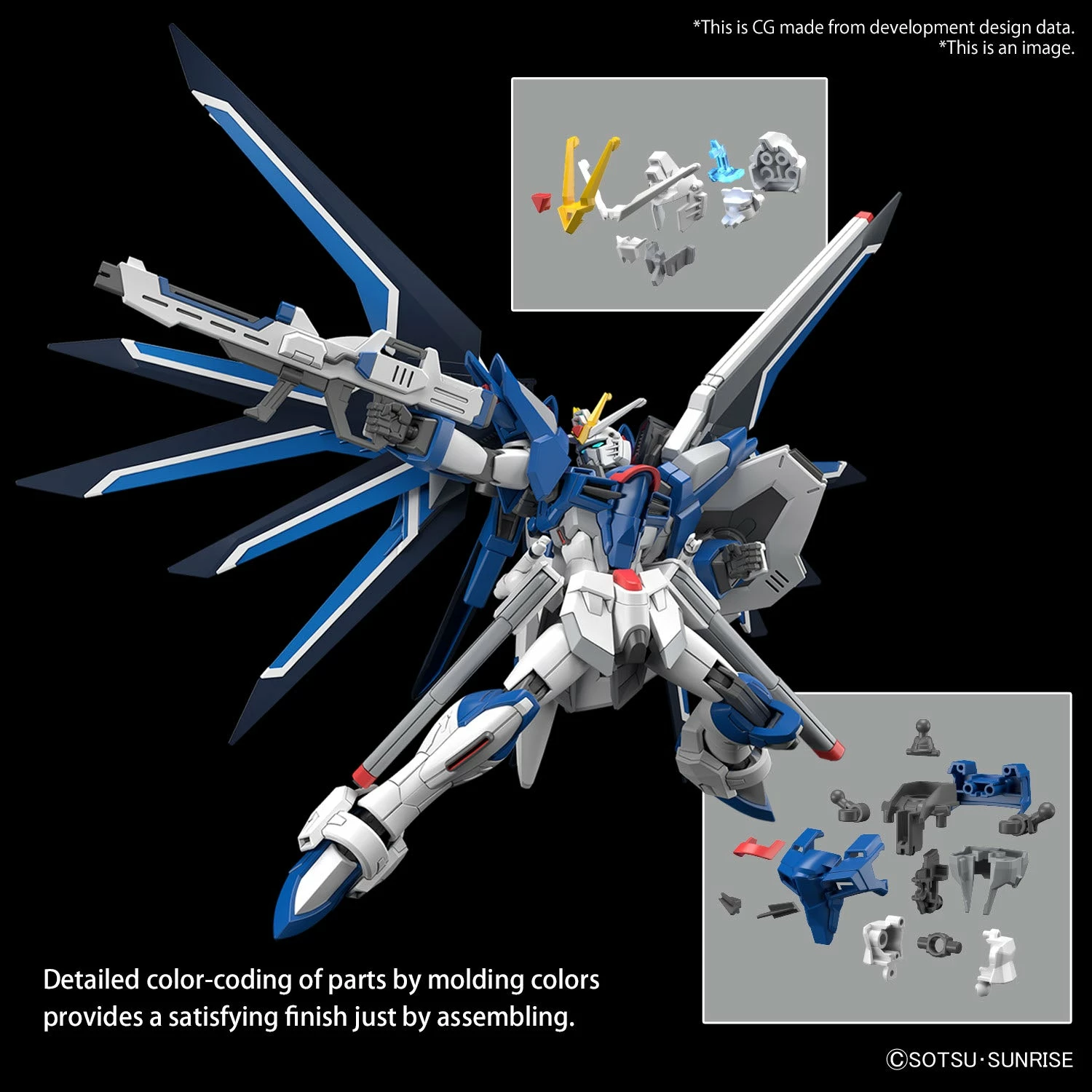 Bandai Gundam 1/144 Seed Freedom #XX STTS-909 Rising Freedom Gundam Model Kit 9 Bandai Gundam 1/144 Seed Freedom #XX STTS-909 Rising Freedom Gundam Model Kit - Image 9